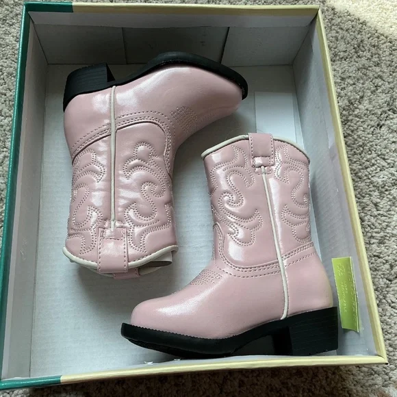 Canyon Trails Girls pink Cowboy boots - Picture 3 of 6